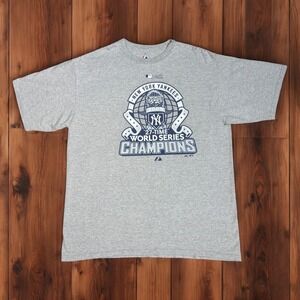 New York Yankees 2009 World Series Champions Majestic MLB T-Shirt Mens XL